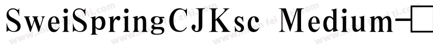 SweiSpringCJKsc Medium字体转换